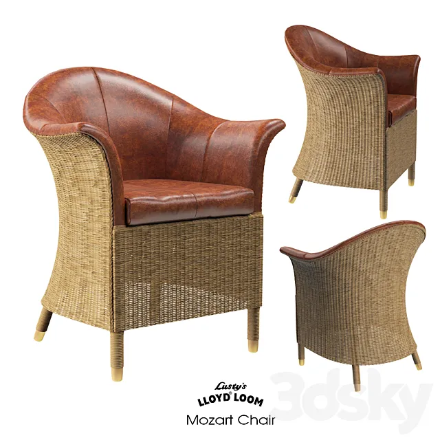 Lusty’s lloyd loom Mozart Chair 3D Model