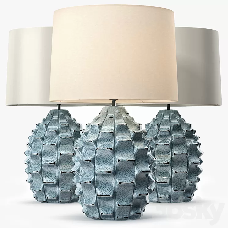 LuxDeco Bayern Table Lamp – Turquoise Base 3D Model LuxDeco Bayern Table Lamp – Turquoise Base 3D Model