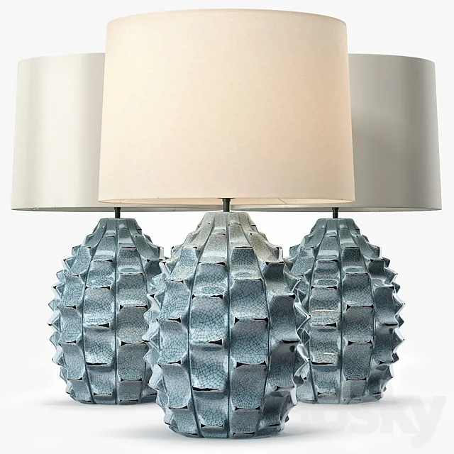 LuxDeco Bayern Table Lamp – Turquoise Base 3DModel