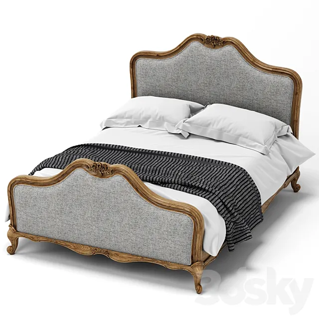 LUXDECO. Chic king size bed 3DModel