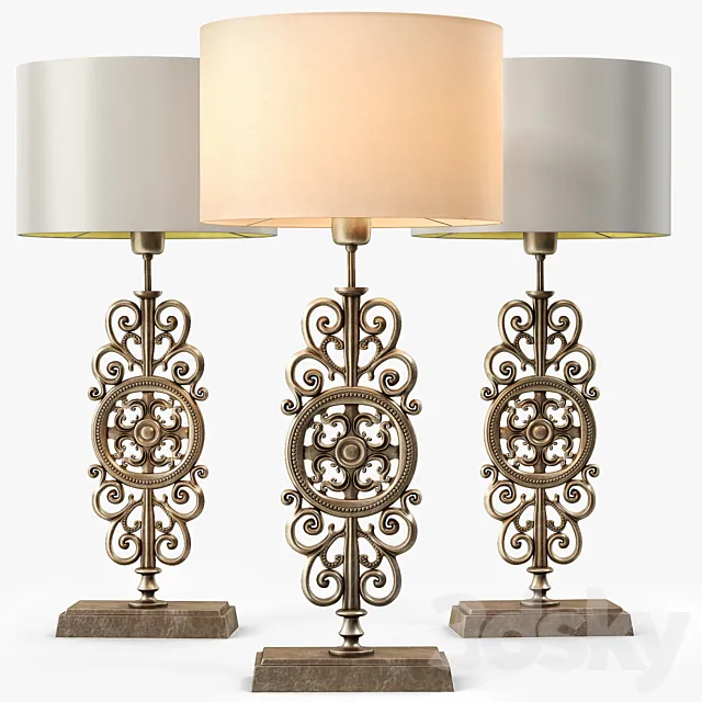 LuxDeco Prague Bronze Table Lamp 3DModel