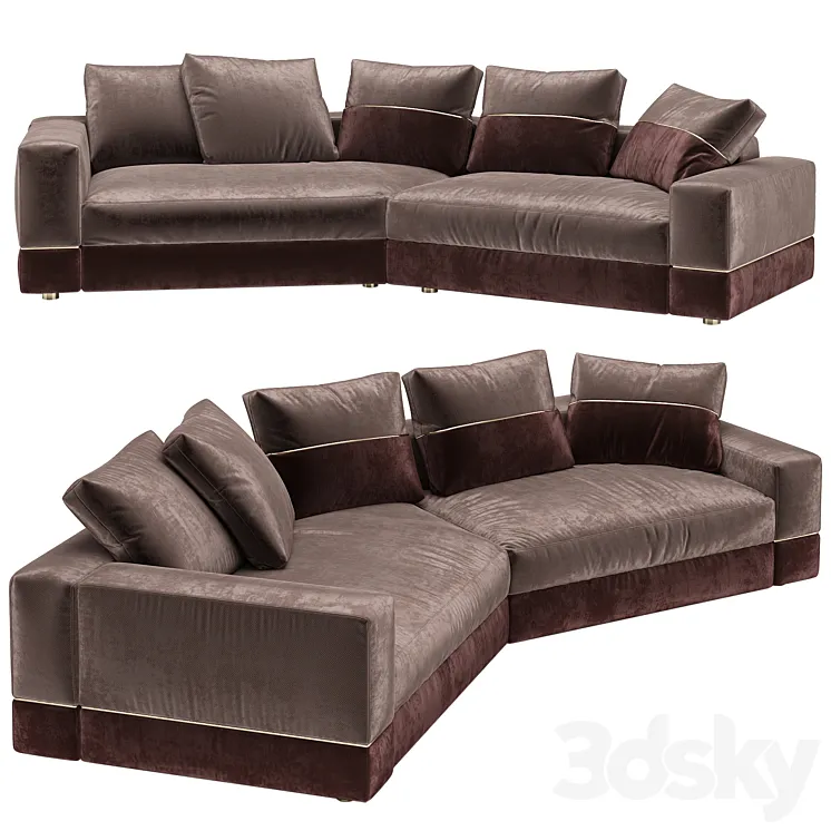 LUXENCE MAXIME DIAGONAL SOFA 3D Model Free Download