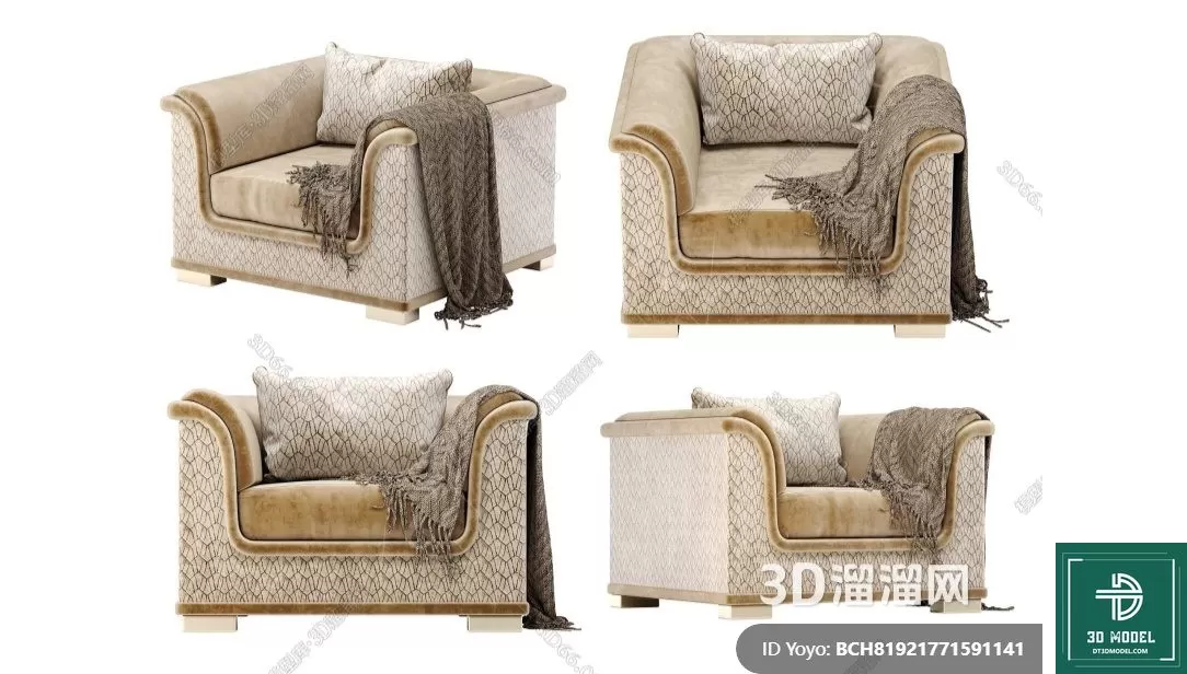 LUXURY – 3D Models – ARMCHAIR – 132 LUXURY – 3D Models – ARMCHAIR – 132