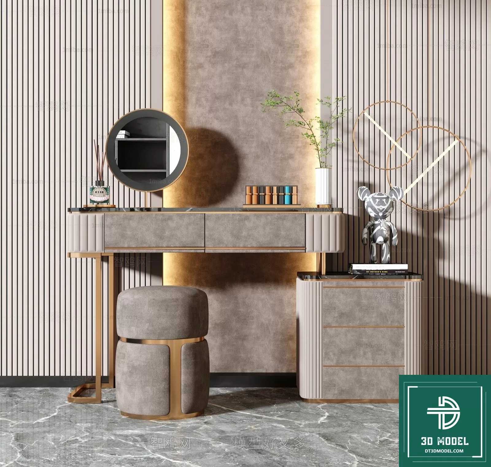 LUXURY – 3D Models – DESSING TABLES – 008 LUXURY – 3D Models – DESSING TABLES – 008