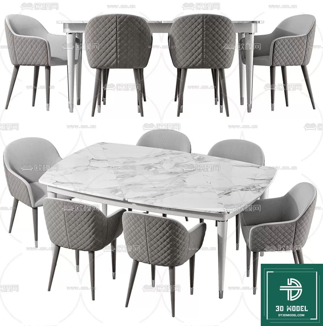 LUXURY – 3D Models – DINING TABLE SETS – 001 LUXURY – 3D Models – DINING TABLE SETS – 001