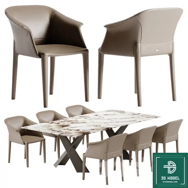 LUXURY – 3D Models – DINING TABLE SETS – 007 LUXURY – 3D Models – DINING TABLE SETS – 007