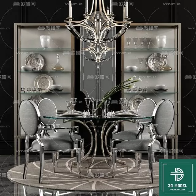 LUXURY – 3D Models – DINING TABLE SETS – 011 LUXURY – 3D Models – DINING TABLE SETS – 011