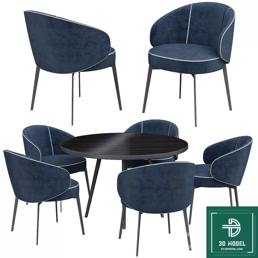 LUXURY – 3D Models – DINING TABLE SETS – 012 LUXURY – 3D Models – DINING TABLE SETS – 012