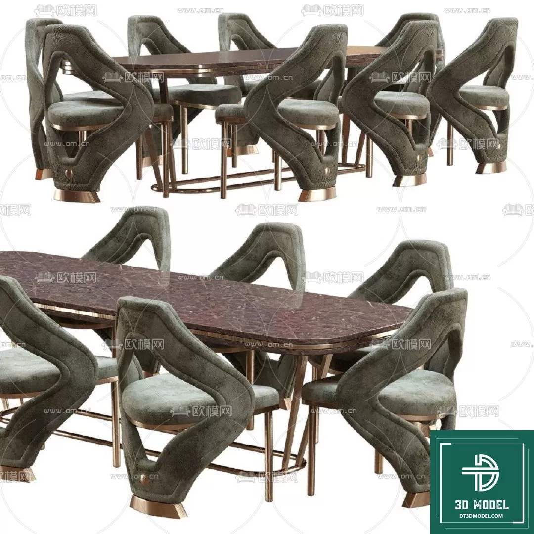 LUXURY – 3D Models – DINING TABLE SETS – 013 LUXURY – 3D Models – DINING TABLE SETS – 013
