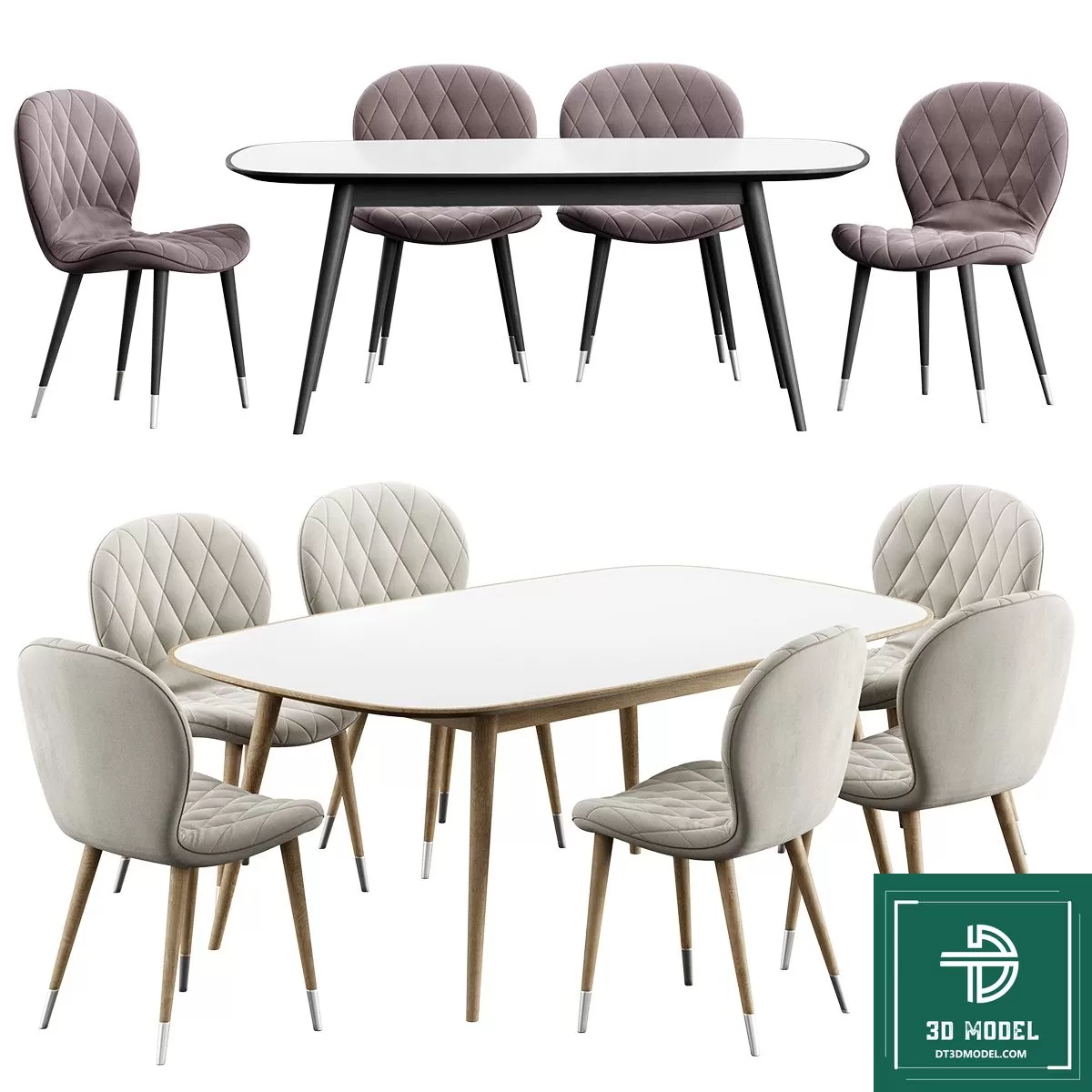 LUXURY – 3D Models – DINING TABLE SETS – 018 LUXURY – 3D Models – DINING TABLE SETS – 018