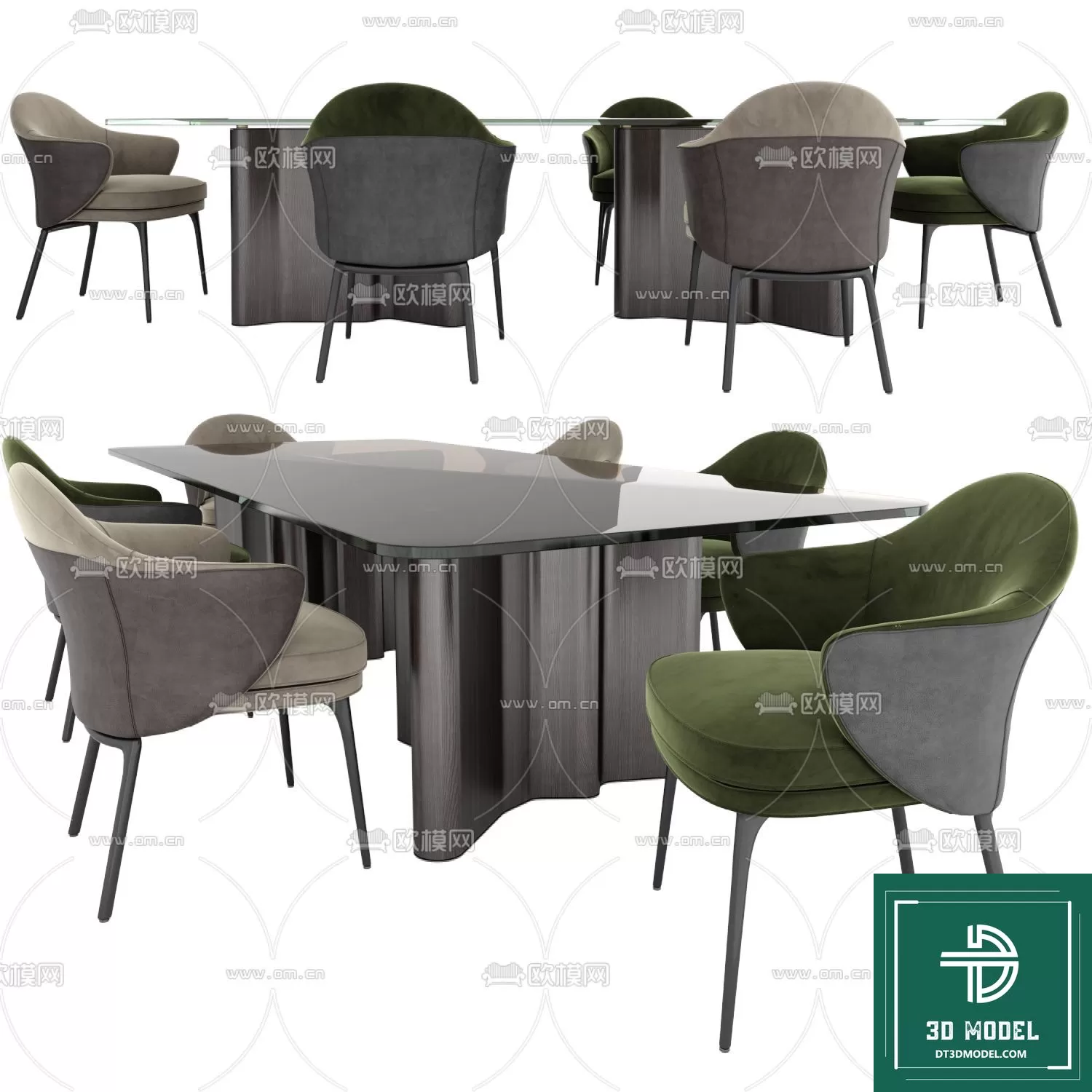 LUXURY – 3D Models – DINING TABLE SETS – 021 LUXURY – 3D Models – DINING TABLE SETS – 021