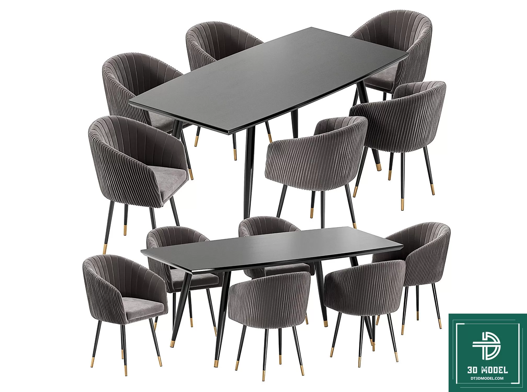 LUXURY – 3D Models – DINING TABLE SETS – 022 LUXURY – 3D Models – DINING TABLE SETS – 022