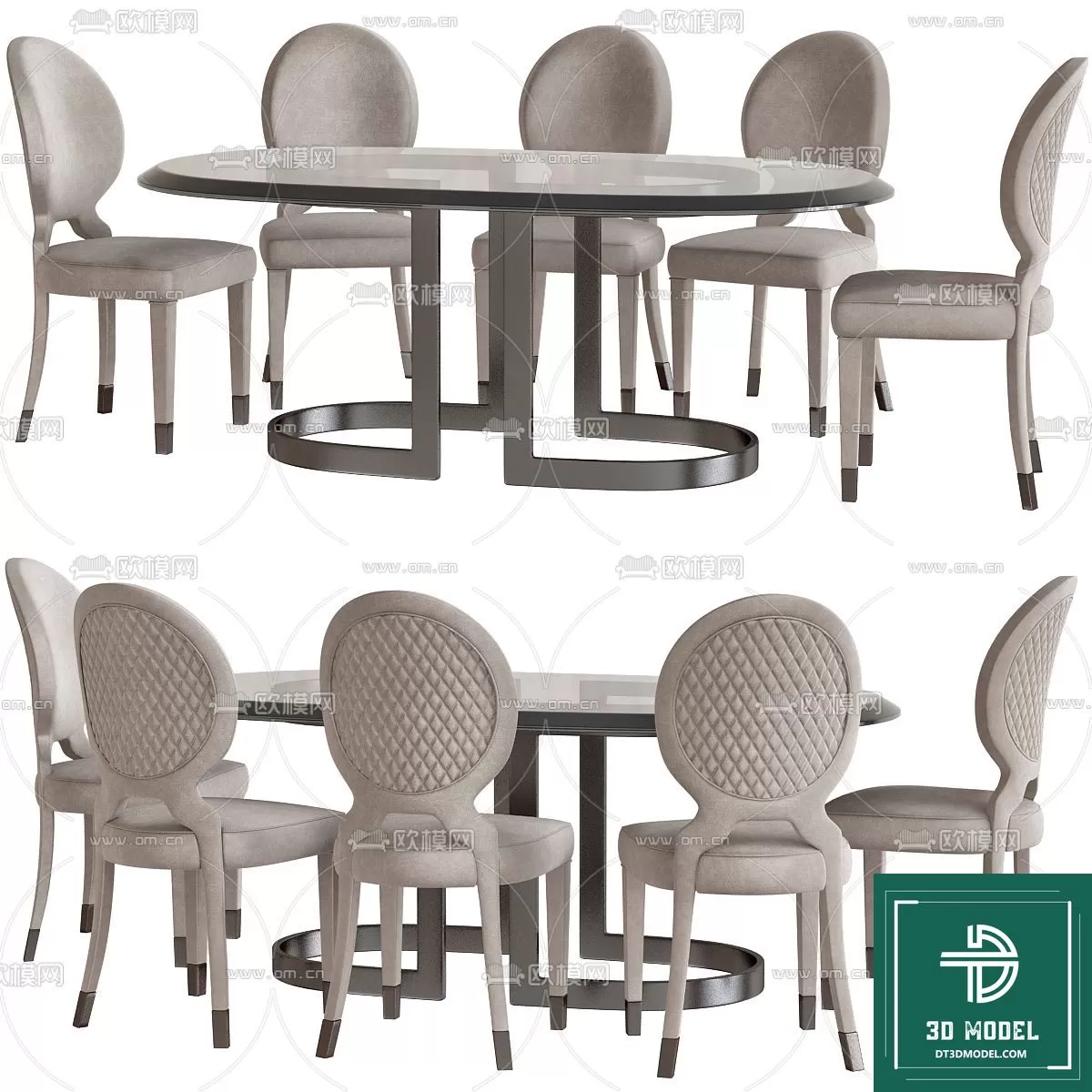 LUXURY – 3D Models – DINING TABLE SETS – 024 LUXURY – 3D Models – DINING TABLE SETS – 024