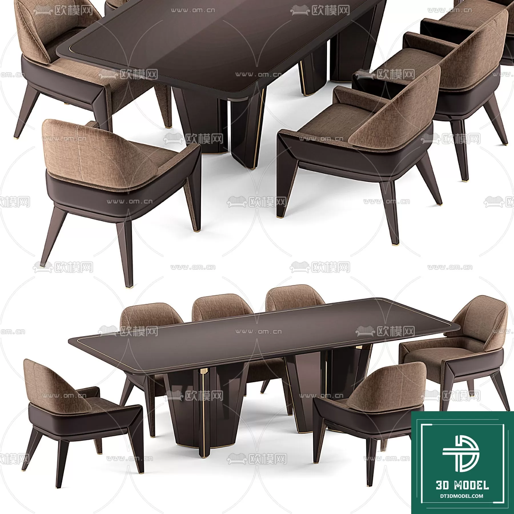 LUXURY – 3D Models – DINING TABLE SETS – 026 LUXURY – 3D Models – DINING TABLE SETS – 026