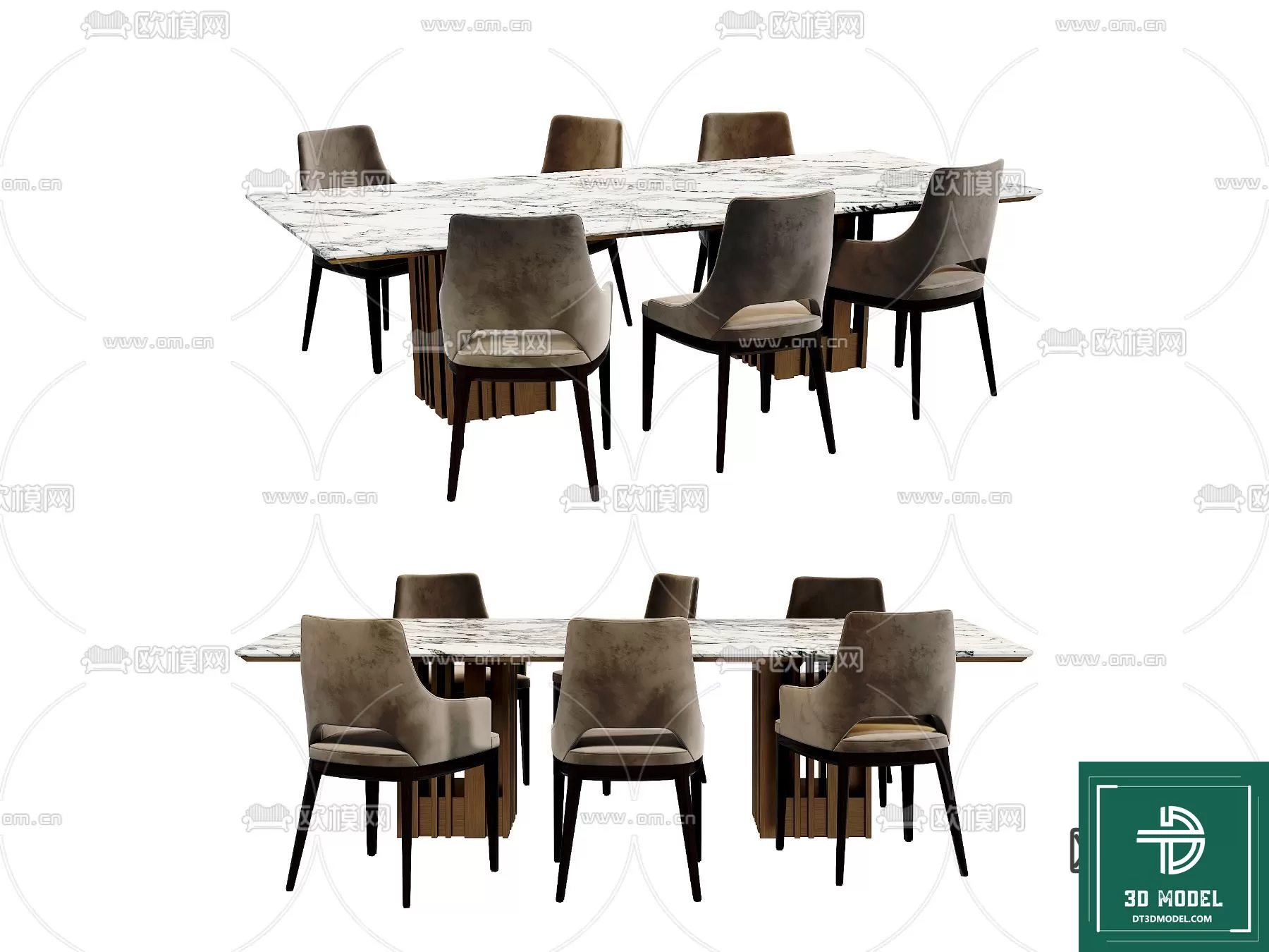 LUXURY – 3D Models – DINING TABLE SETS – 032 LUXURY – 3D Models – DINING TABLE SETS – 032