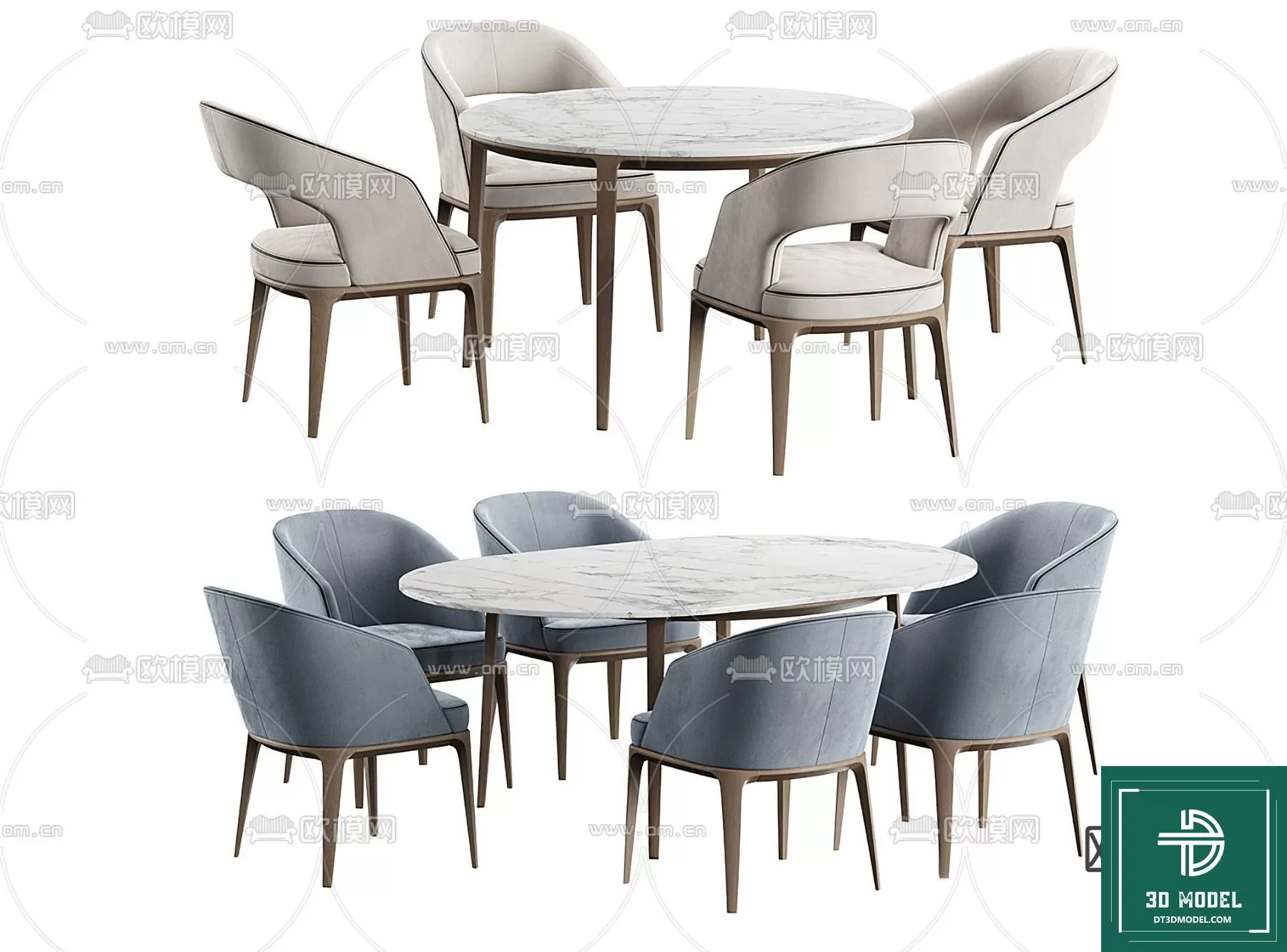 LUXURY – 3D Models – DINING TABLE SETS – 034 LUXURY – 3D Models – DINING TABLE SETS – 034