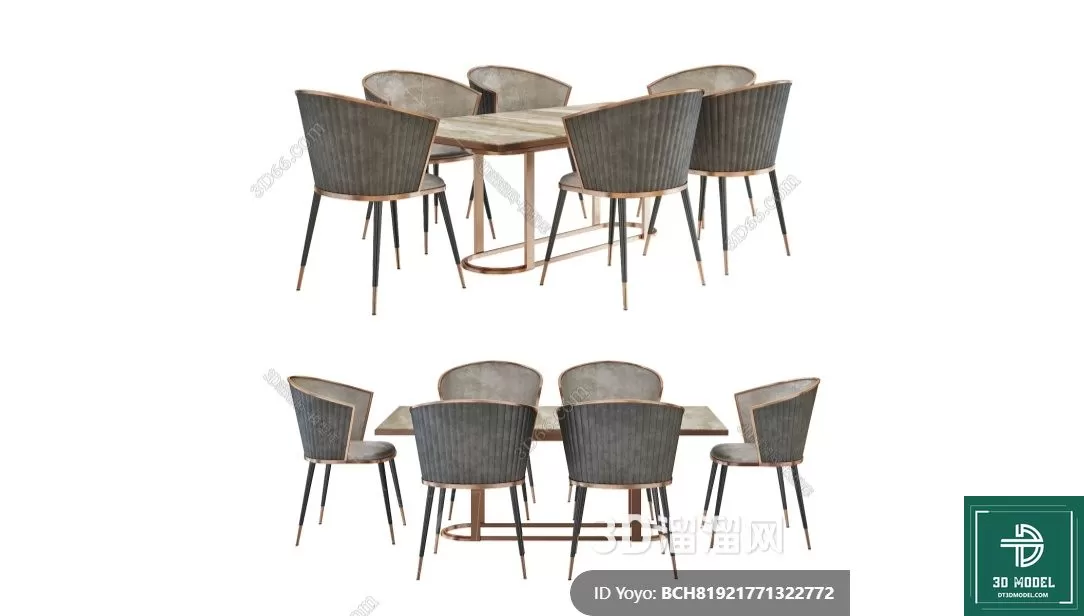 LUXURY – 3D Models – DINING TABLE SETS – 037 LUXURY – 3D Models – DINING TABLE SETS – 037