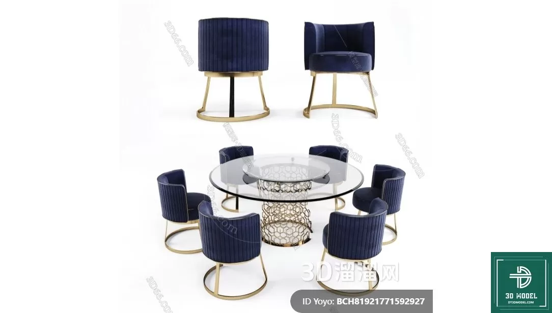 LUXURY – 3D Models – DINING TABLE SETS – 038 LUXURY – 3D Models – DINING TABLE SETS – 038