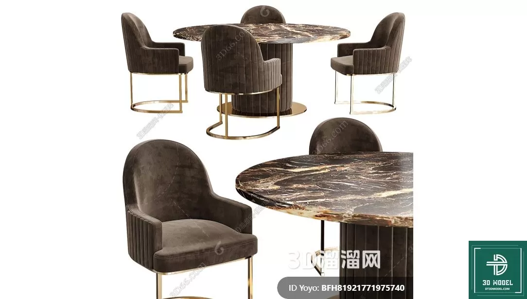LUXURY – 3D Models – DINING TABLE SETS – 041 LUXURY – 3D Models – DINING TABLE SETS – 041