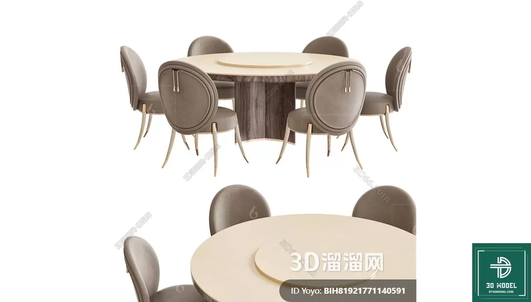LUXURY – 3D Models – DINING TABLE SETS – 042 LUXURY – 3D Models – DINING TABLE SETS – 042