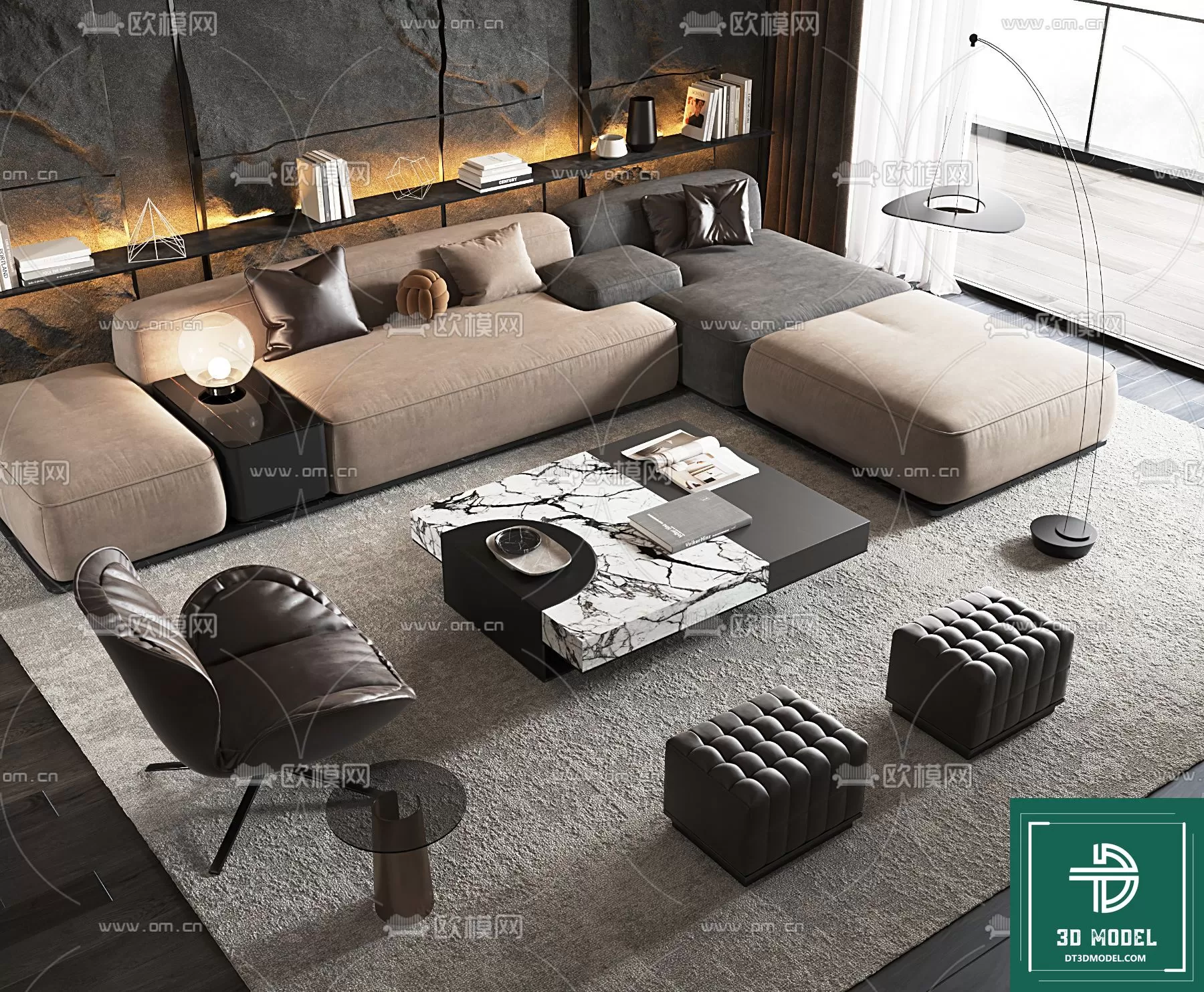 LUXURY – 3D Models – SOFA – 063