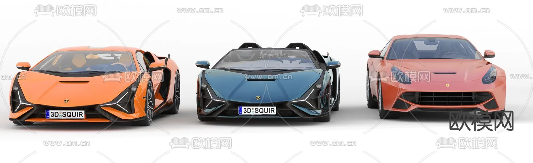 Luxury and Sport Car 3D Models – Transports – 023 – CORONA Render