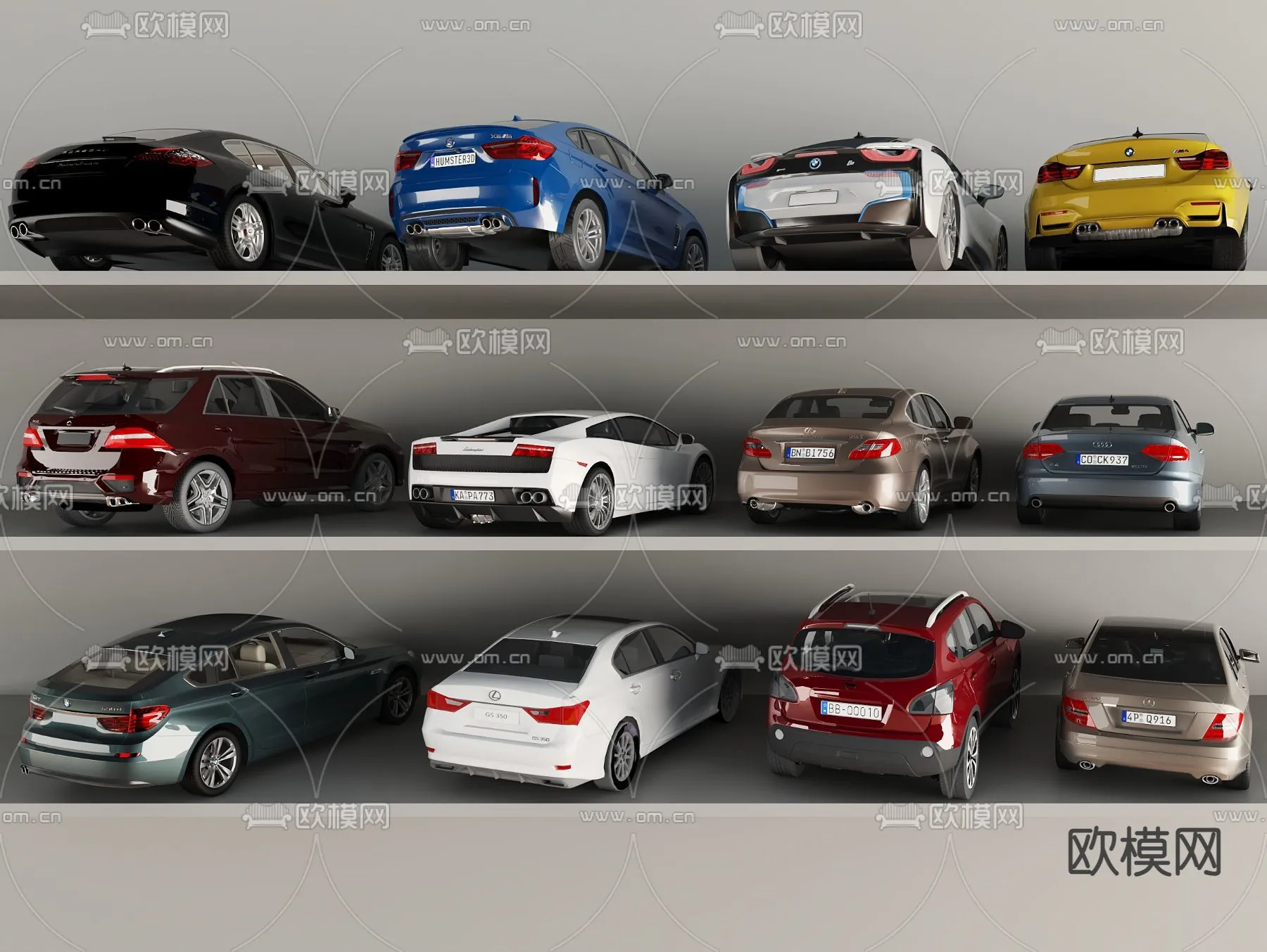 Luxury and Sport Car 3D Models – Transports – 024 – VRAY Render