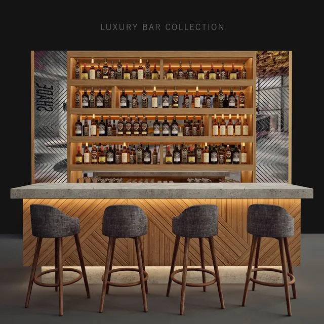 Luxury Bar Collection 2 3D Model