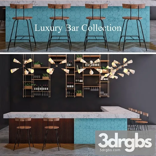 Luxury bar collection 3D Model Download