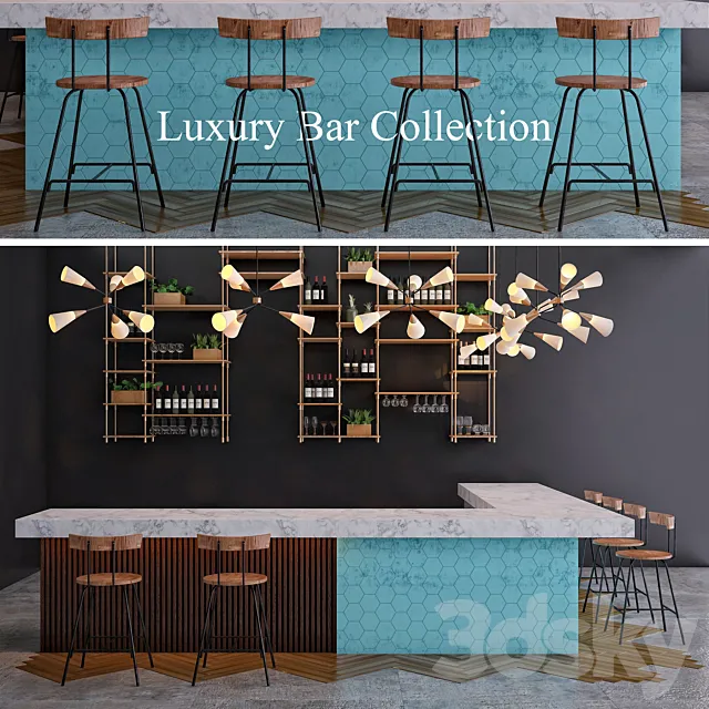 Luxury Bar Collection 3D Model