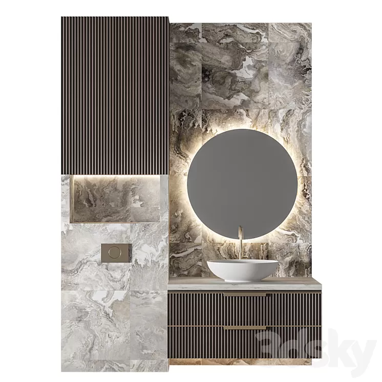 Luxury Bathroom 164 3D Model