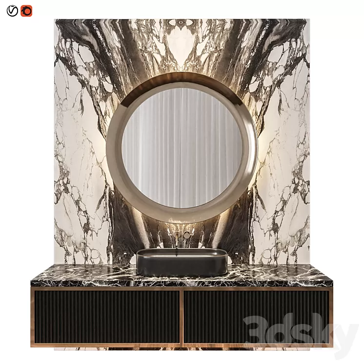 Luxury Bathroom 17 3D Model Free Download