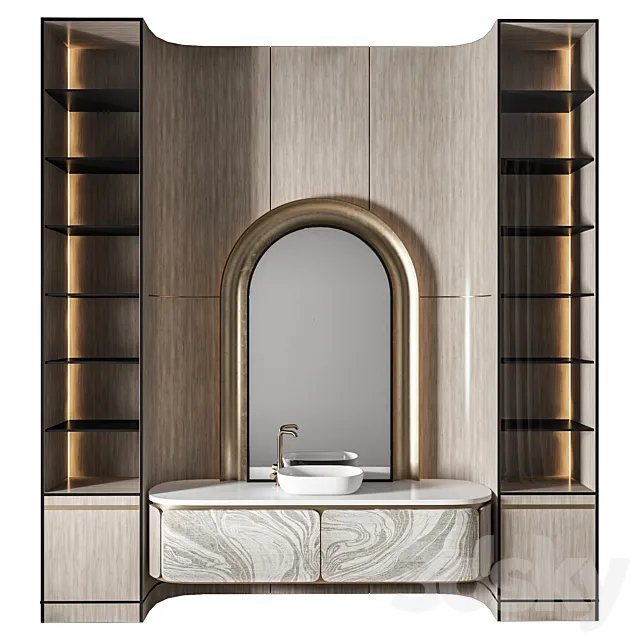 Luxury Bathroom 387 3D Model