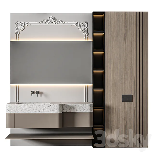 Luxury Bathroom 509 3D Model