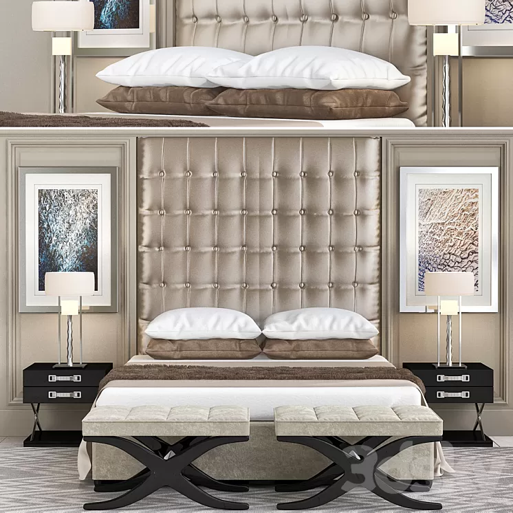 Luxury bedroom furniture The Sofa & Chair Company 3D Model