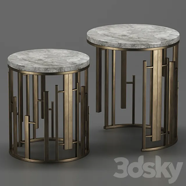 Luxury coffee table circle 3DModel