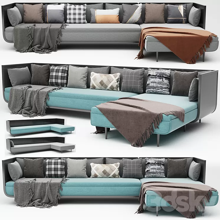 LUXURY CORNER SOFA 3D Model