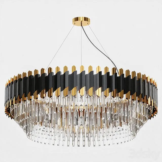Luxury Crystal Chandelier Modern Suspension 3D Model
