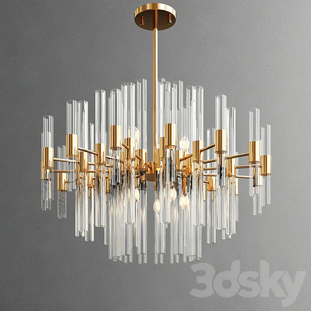 Luxury Crystal Glass Tubes 3D Model