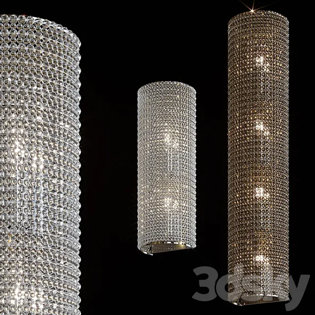 Luxury Crystal Wall Lamp 3D Model Luxury Crystal Wall Lamp 3D Model