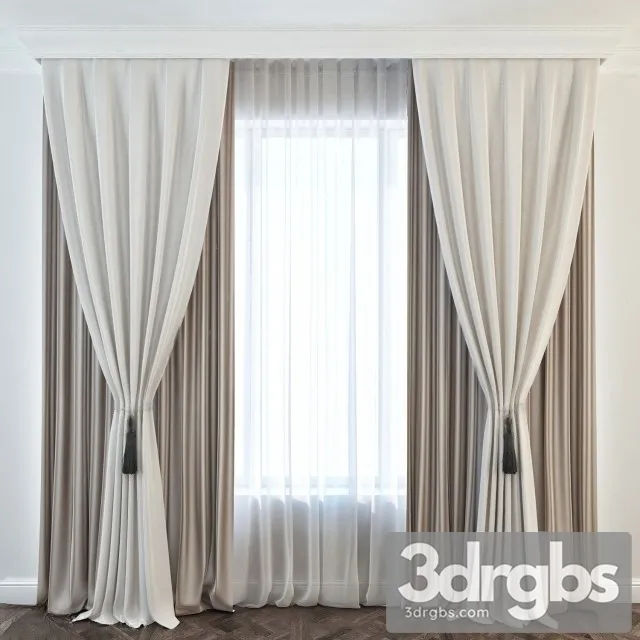 Luxury Curtain 02 3D Model Download