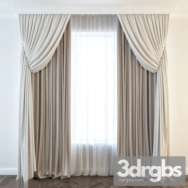 Luxury Curtain 03 3D Model Download