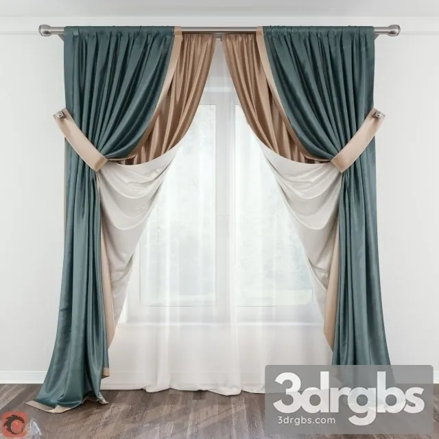 Luxury Curtain 05 3D Model Download