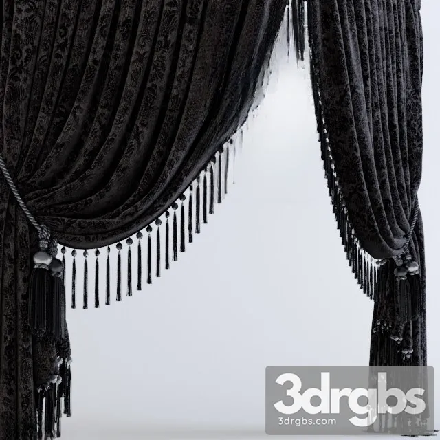 Luxury Curtain Neoclassic 03 3D Model Download