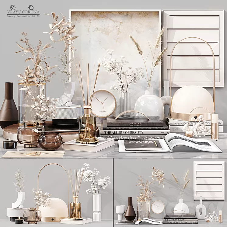 Luxury Decorative Set 03 3D Model Luxury Decorative Set 03 3D Model