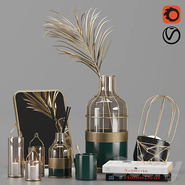 Luxury Decorative Set_1 3D Model