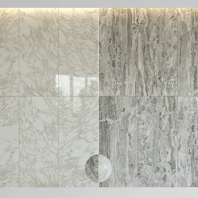 Luxury Design REX Calacatta Magnum Marble Gray 3D Model