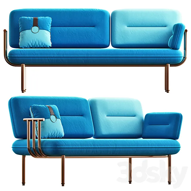 LUXURY LOFT 3 seater sofa COSMO 3DModel LUXURY LOFT 3 seater sofa COSMO 3DModel