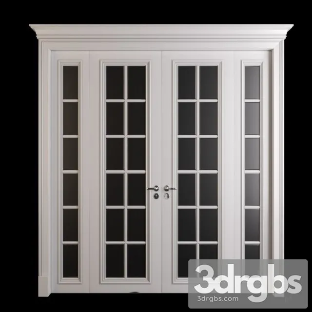 Luxury Neoclassical Glass Door 3D Model Download