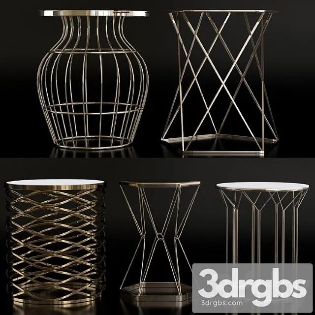 Luxury Side Table 2 3D Model Download